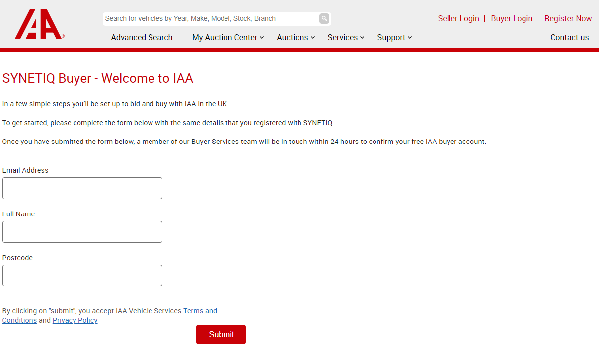 How do I register with IAA auctions as a registered member of